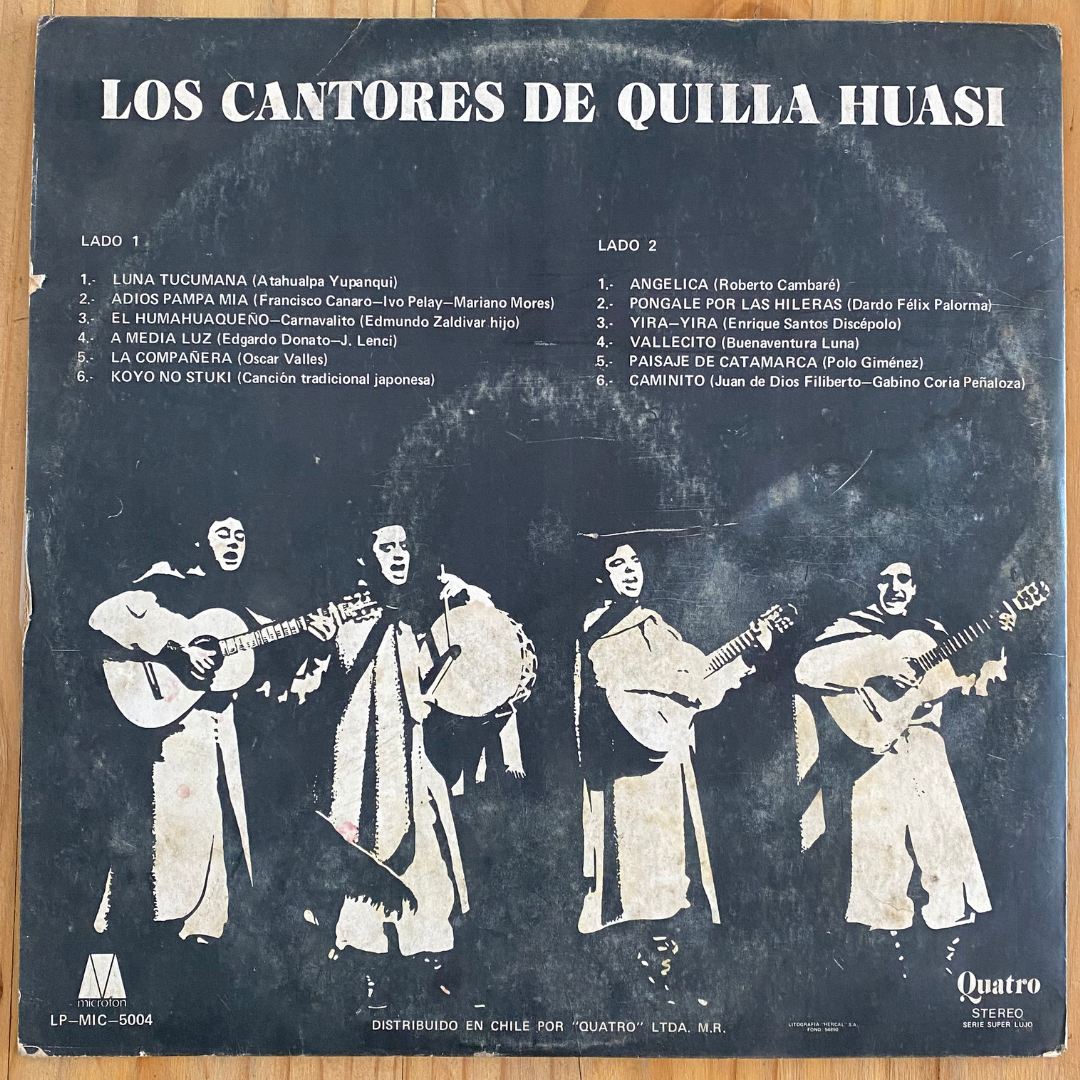 Los Cantores De Quilla Huasi<br> Los Cantores De Quilla Huasi 1975 <br> Microfon – LP-MIC-5004