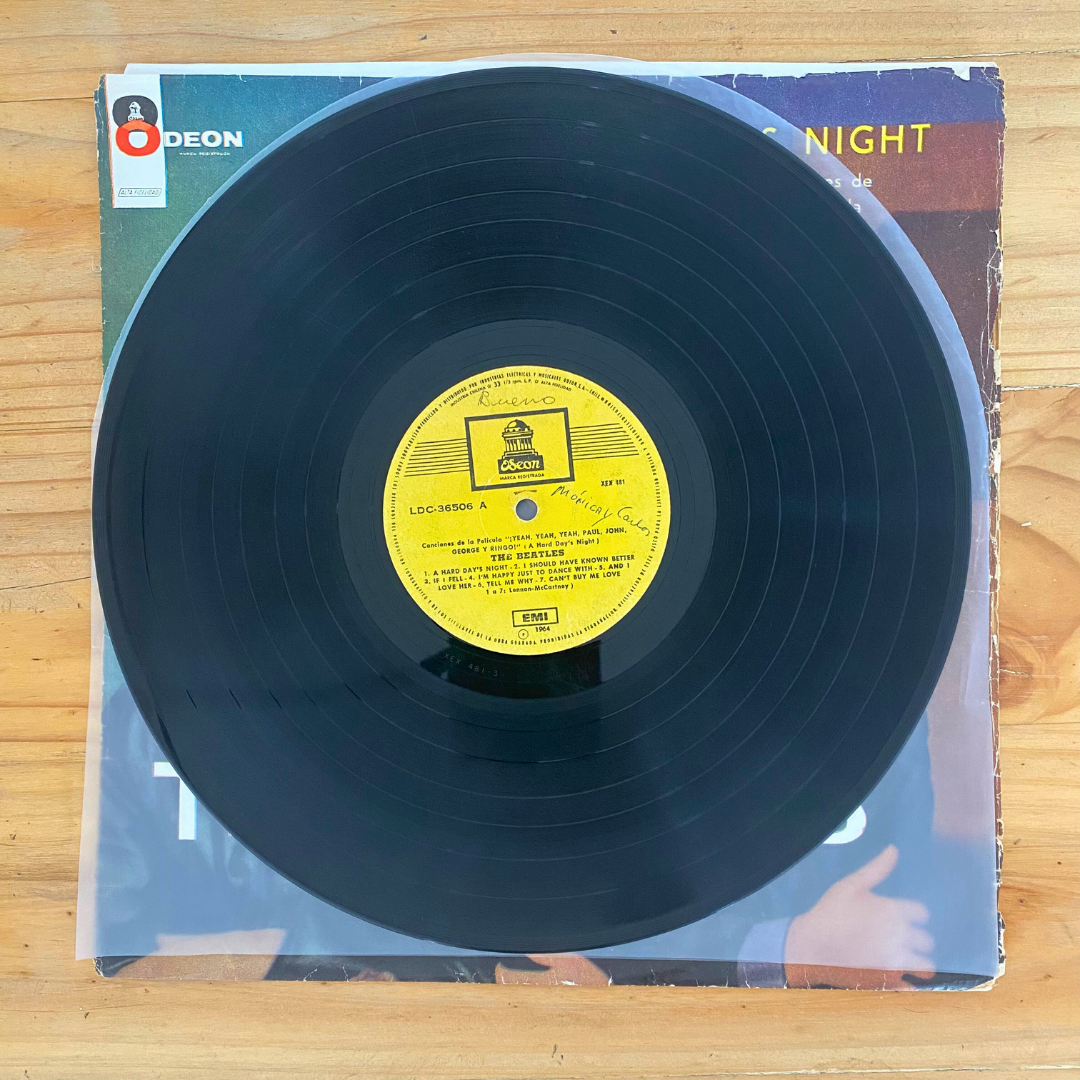 The Beatles<br> (Canciones De La Película) Yeah, Yeah, Yeah, Paul, John, George Y Ringo = A Hard Day's Night (La Noche De Un Día Agitado)<br> Odeon – LDC-36506