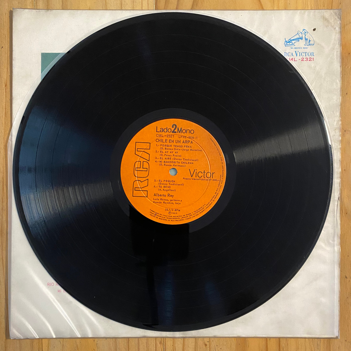 Alberto Rey<br>Chile En Un Arpa 1965 <br>RCA Victor – CML-2321