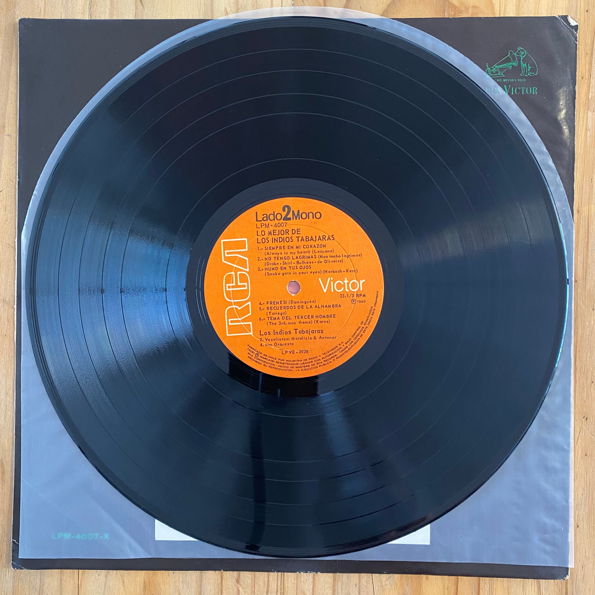 Los Indios Tabajaras<br> Lo Mejor De 1969 <br> RCA Victor – LPM-4007-X