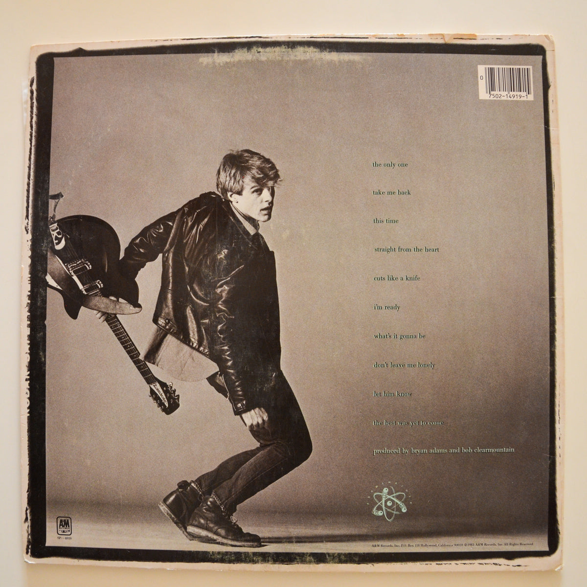 Bryan Adams <br> Cuts Like A Knife 1983 <br> A&M Records - SP 6 4919