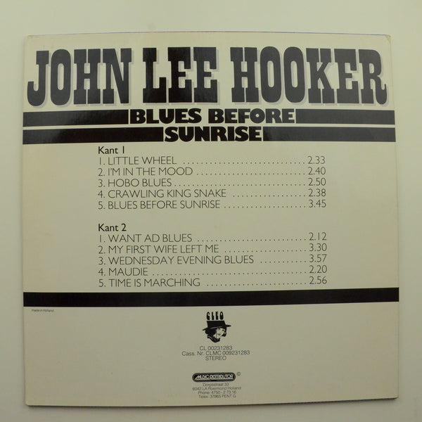 John Lee Hooker <br> Blues Before Sunrise 1984 <br> Cleo - CL 00231283