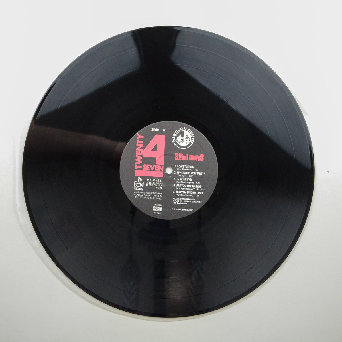 Twenty 4 Seven Featuring Capt. Hollywood <br> Street Moves 1990 <br> Blanco Y Negro - MXLP 257