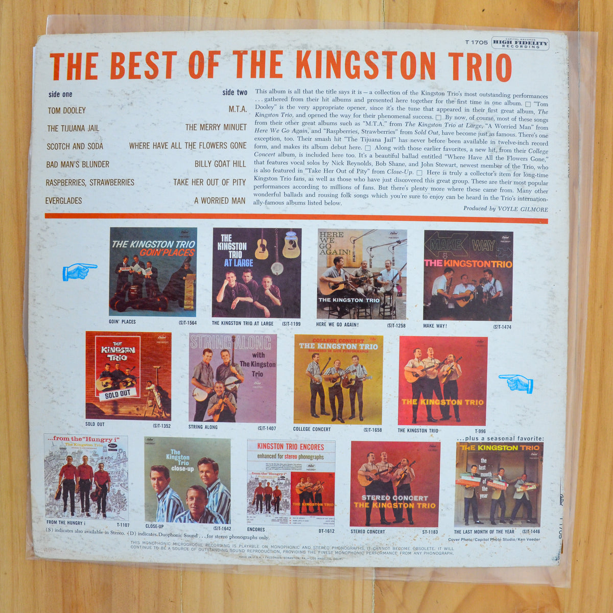 The Kingston Trio <br> The Best Of The Kingston Trio 1962 <br> Capitol Records - T 1705