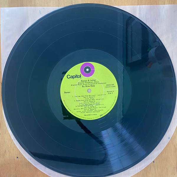 Nino Rota<br> Romeo & Juliet: Complete Motion Picture Soundtrack 1972 <br> Capitol Records – SWDR-289