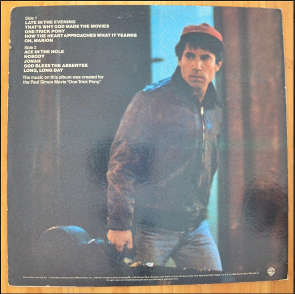 Paul Simon <br> One-Trick Pony 1980 <br> Warner Bros. Records – HS 3472