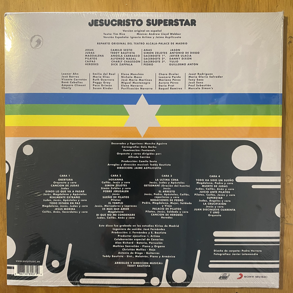 Camilo Sesto / Teddy Bautista / Ángela Carrasco<br> Jesucristo Superstar (Versión Original En Español)<br> Sony Music Entertainment España, S.L. – 88875089071
