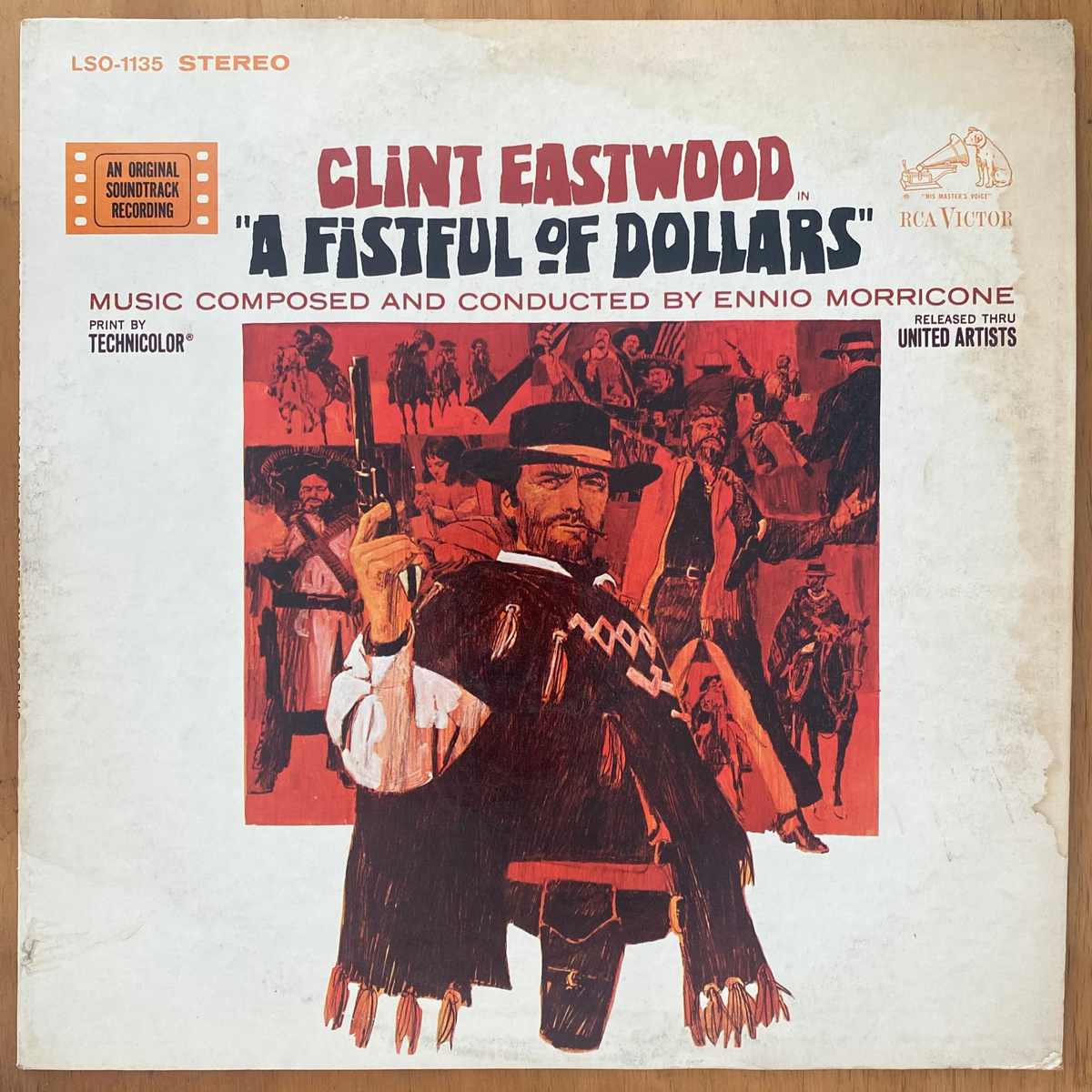 Ennio Morricone<br> A Fistful Of Dollars (An Original Soundtrack Recording) 1967 <br> RCA Victor – LSO-1135