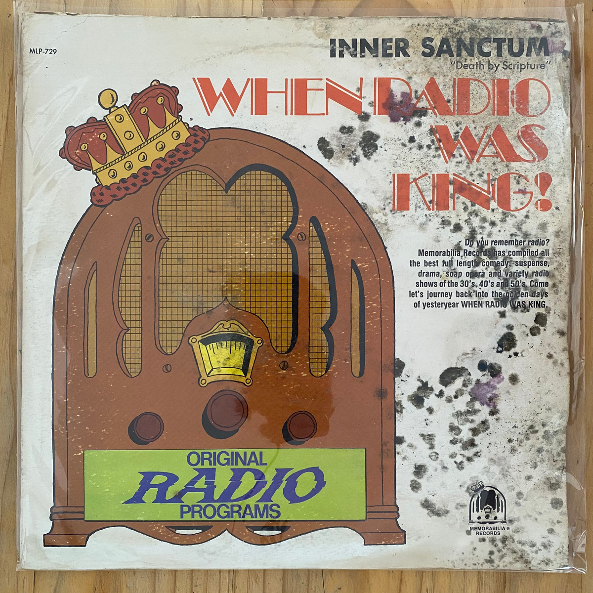 Inner Sanctum <br>When Radio Was King! (Death By Scripture) 1974<br>Memorabilia Records – MLP-729