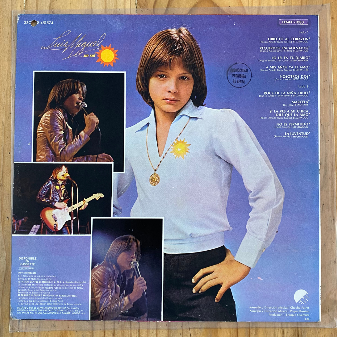 Luis Miguel<br> Directo Al Corazon 1982<br> EMI – SLEMN-1080