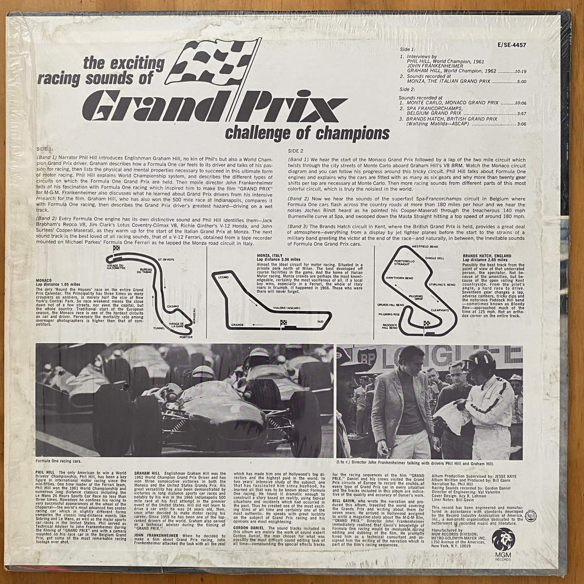 No Artist<br>The Exciting Racing Sounds Of Grand Prix 1967 <br>MGM Records – SE-4457