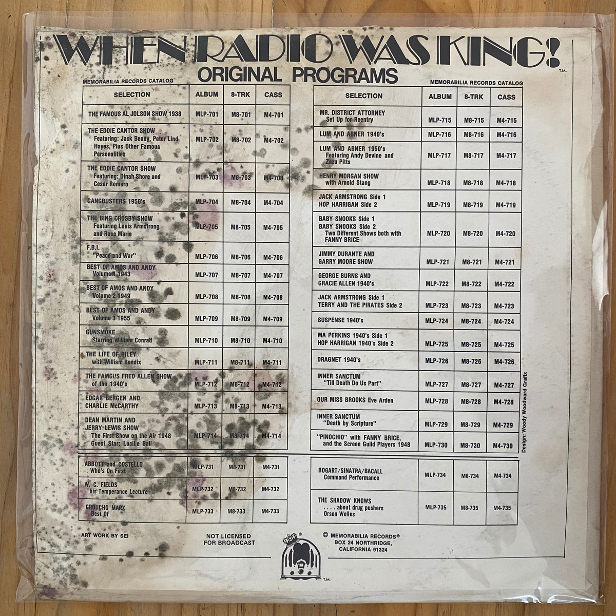 Inner Sanctum <br>When Radio Was King! (Death By Scripture) 1974<br>Memorabilia Records – MLP-729