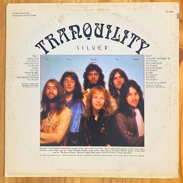 Tranquility <br> Silver 1972 <br> Epic – KE 31989