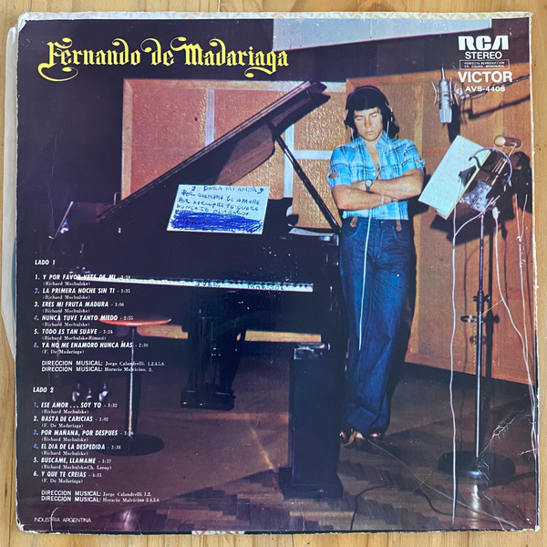Fernando De Madariaga<br>Fernando De Madariaga 1976 <br>RCA Victor – AVS-4408