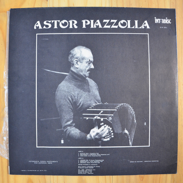 Astor Piazzolla <br> Biyuya 1980 <br> Interdisc – SLIN 3055