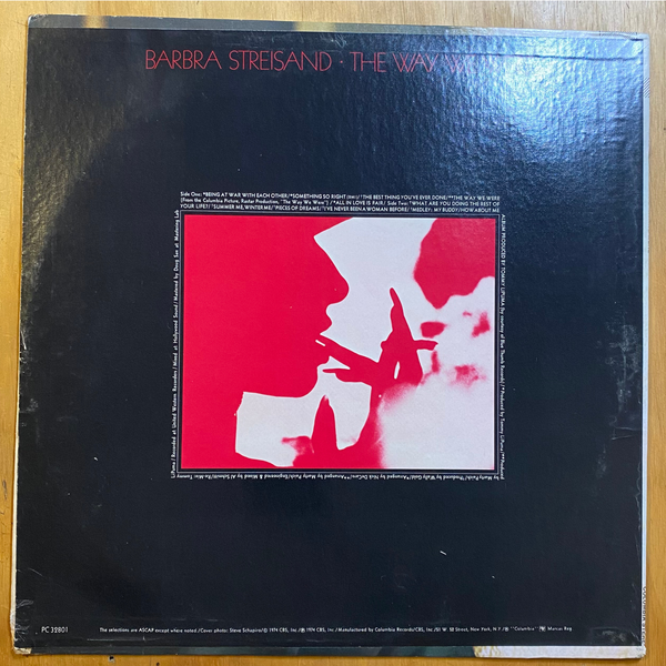Barbra Streisand<br>The Way We Were 1974 <br>Columbia – PC 32801