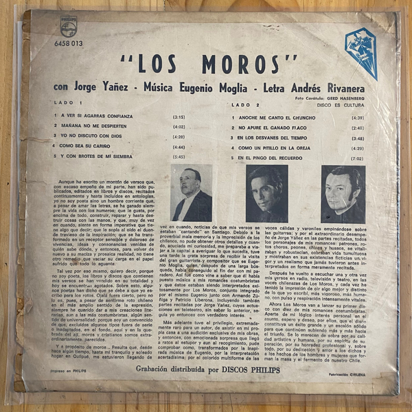 Los Moros Con Jorge Yañez<br> Los Moros Con Jorge Yañez 1971<br> Philips – 6458013