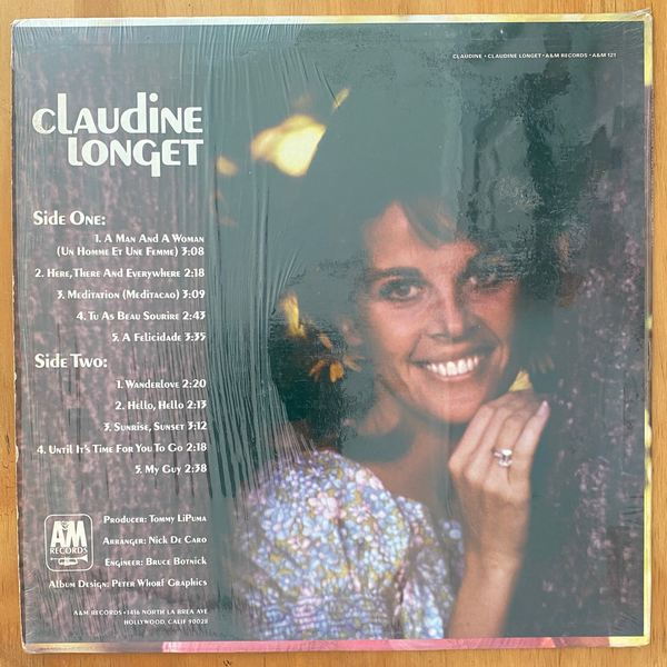 Claudine Longet<br>Claudine<br>A&M Records – SP 4121