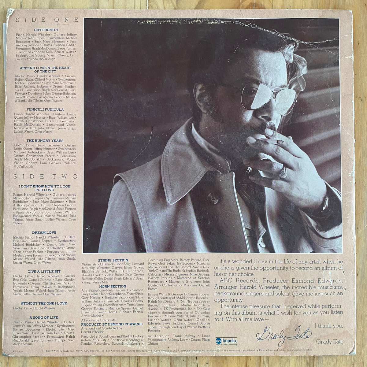 Grady Tate<br> Master Grady Tate 1977<br> ABC Impulse! – AS 9330
