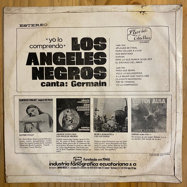 Los Ángeles Negros<br> Yo Lo Comprendo 1975 <br> Lluvia de Estrellas – 310-0002