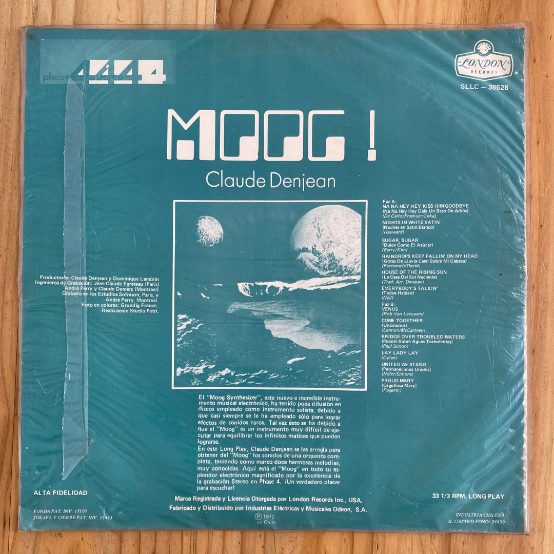 Claude Denjean <br> Moog! Claude Denjean Tocando el Moog Synthesizer 1972 <br> London Records – SLLC-38628