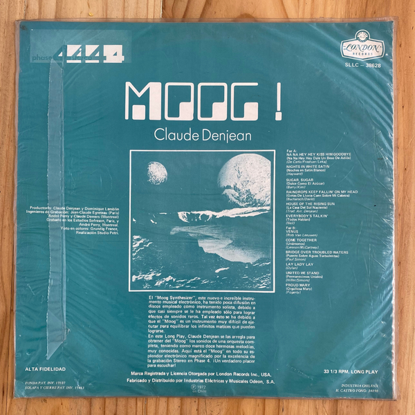 Claude Denjean <br> Moog! Claude Denjean Tocando el Moog Synthesizer 1972 <br> London Records – SLLC-38628