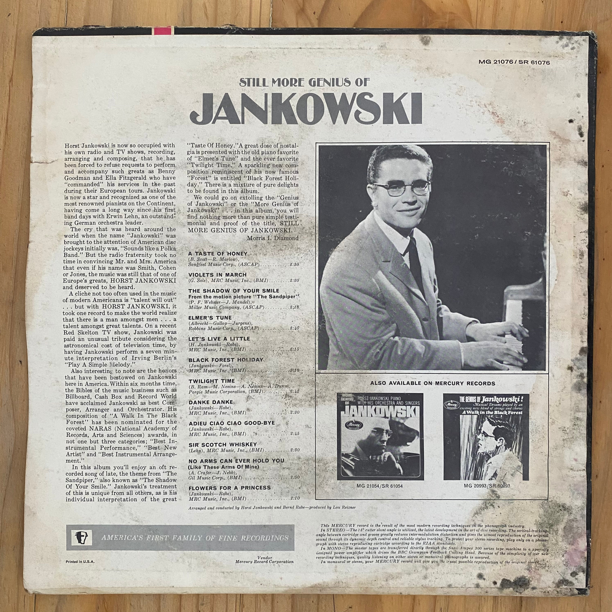 Horst Jankowski<br>Still More Genius Of Jankowski 1966 <br>Mercury – SR 61076