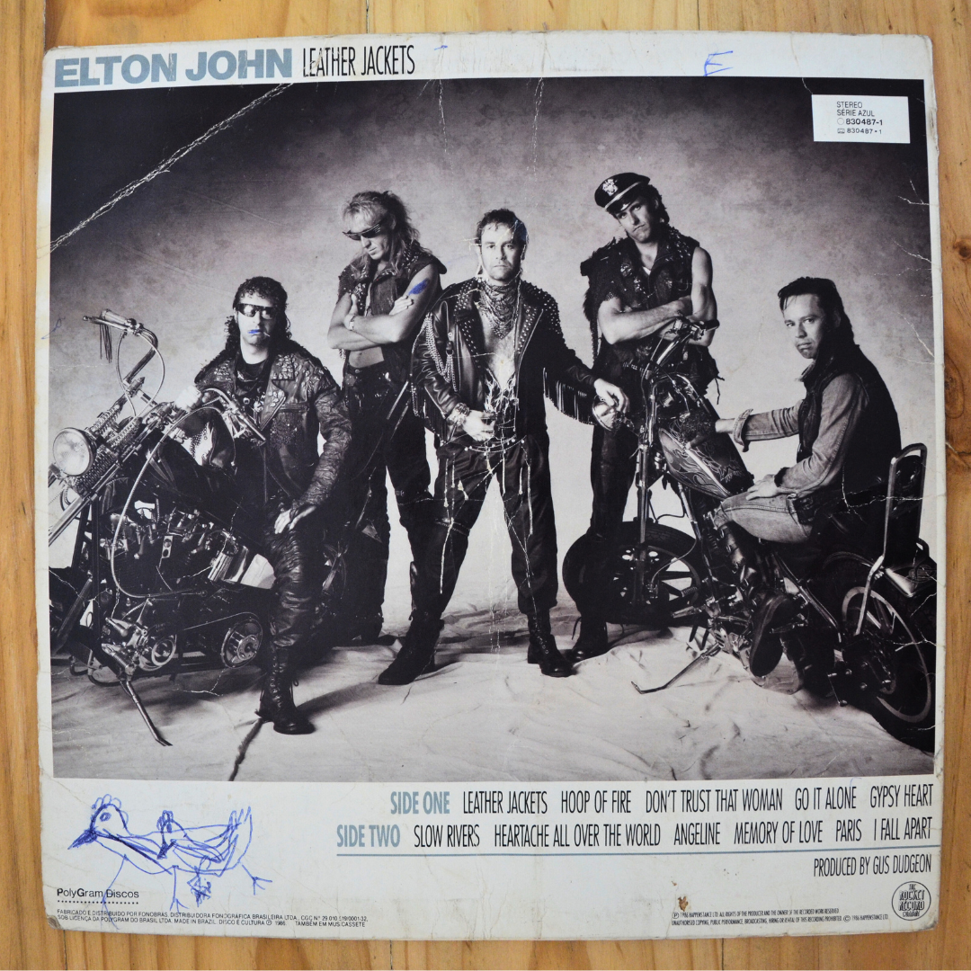 Elton John <br> Leather Jackets 1986 <br> The Rocket Record Company – 830487-1