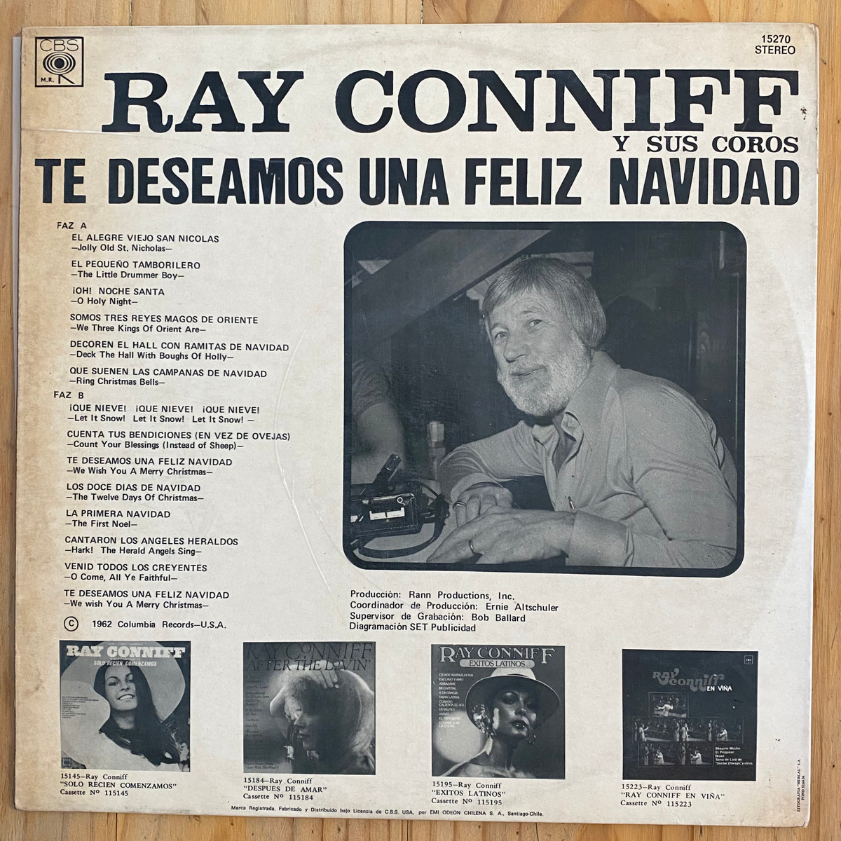 Ray Conniff Y Sus Coros<br> Te Deseamos Una Feliz Navidad 1962 <br> CBS – XSM 57189
