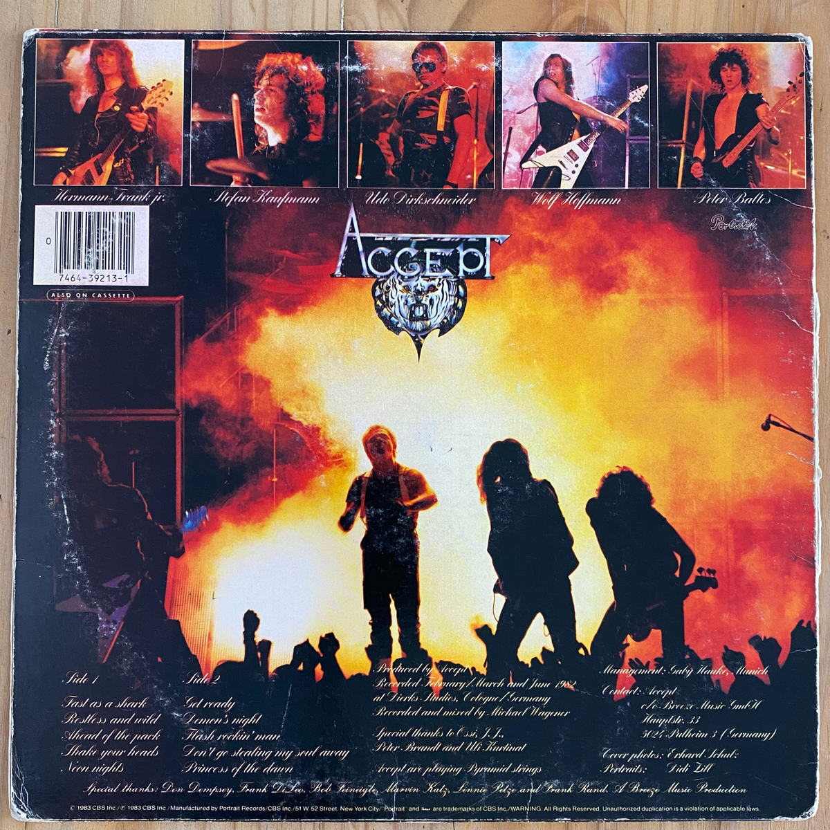 Accept<br> Restless & Wild 1983<br> Portrait – BFR 39213