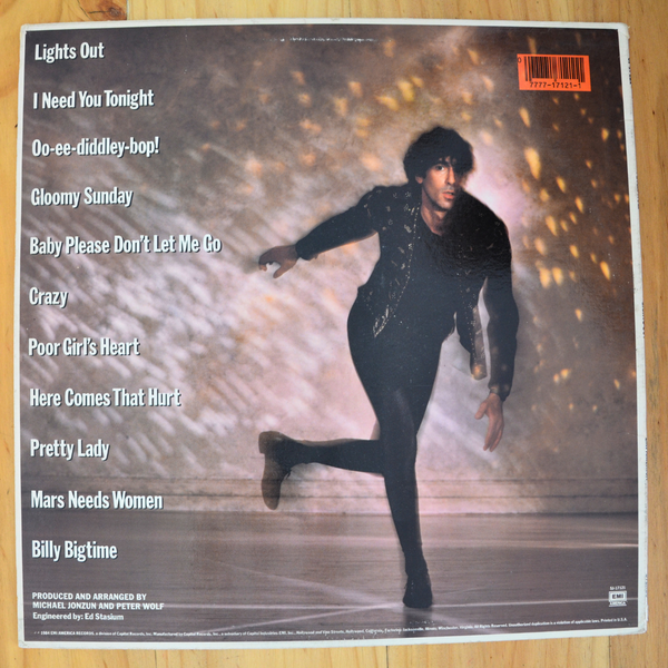 Peter Wolf <br> Lights Out 1984 <br> EMI America – SJ-17121