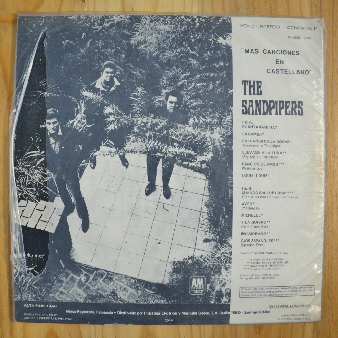 The Sandpipers <br> Spanish Album 1971 <br> A&M - 30026