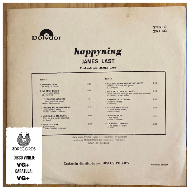 James Last<br>Happyning 1971<br>Polydor – 2371 133