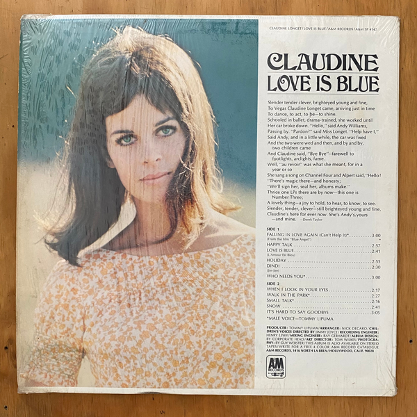 Claudine Longet<br>Love Is Blue<br>A&M Records – SP 4142