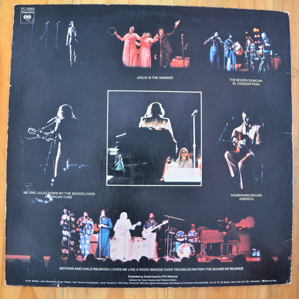 Paul Simon With Urubamba And The Jessy Dixon Singers <br> Paul Simon In Concert Live Rhymin' <br> Columbia – PC 32855