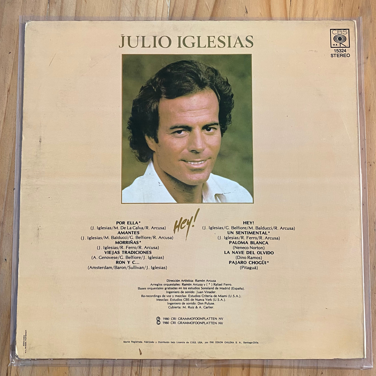 Julio Iglesias<br> Hey! 1980<br> CBS – 15324