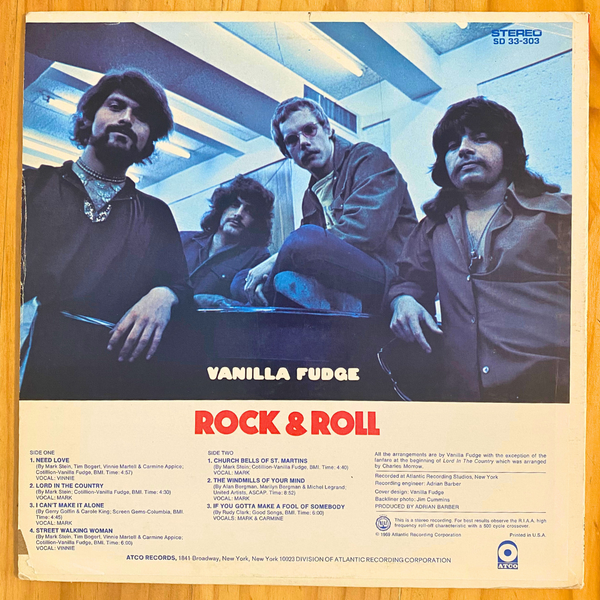 Vanilla Fudge <br> Rock & Roll 1969 <br> ATCO Records – SD 33-303