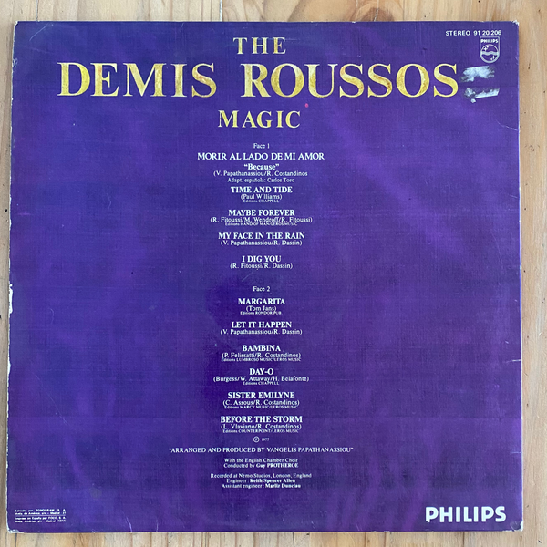 Demis Roussos<br> The Demis Roussos Magic 1977 <br> Philips – 9120 206