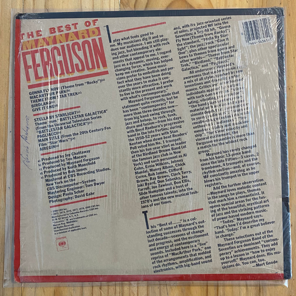 Maynard Ferguson<br> The Best Of Maynard Ferguson 1980<br> Columbia – JC 36361