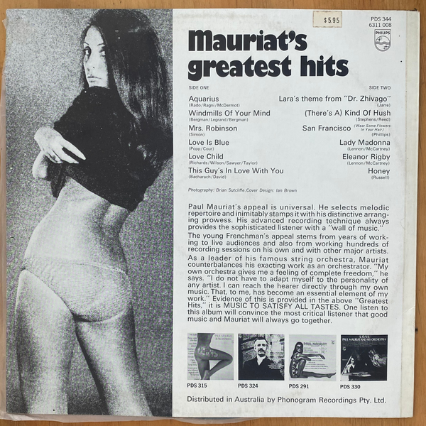 Paul Mauriat And His Orchestra<br> Mauriat's Greatest Hits<br> Philips – PDS 344