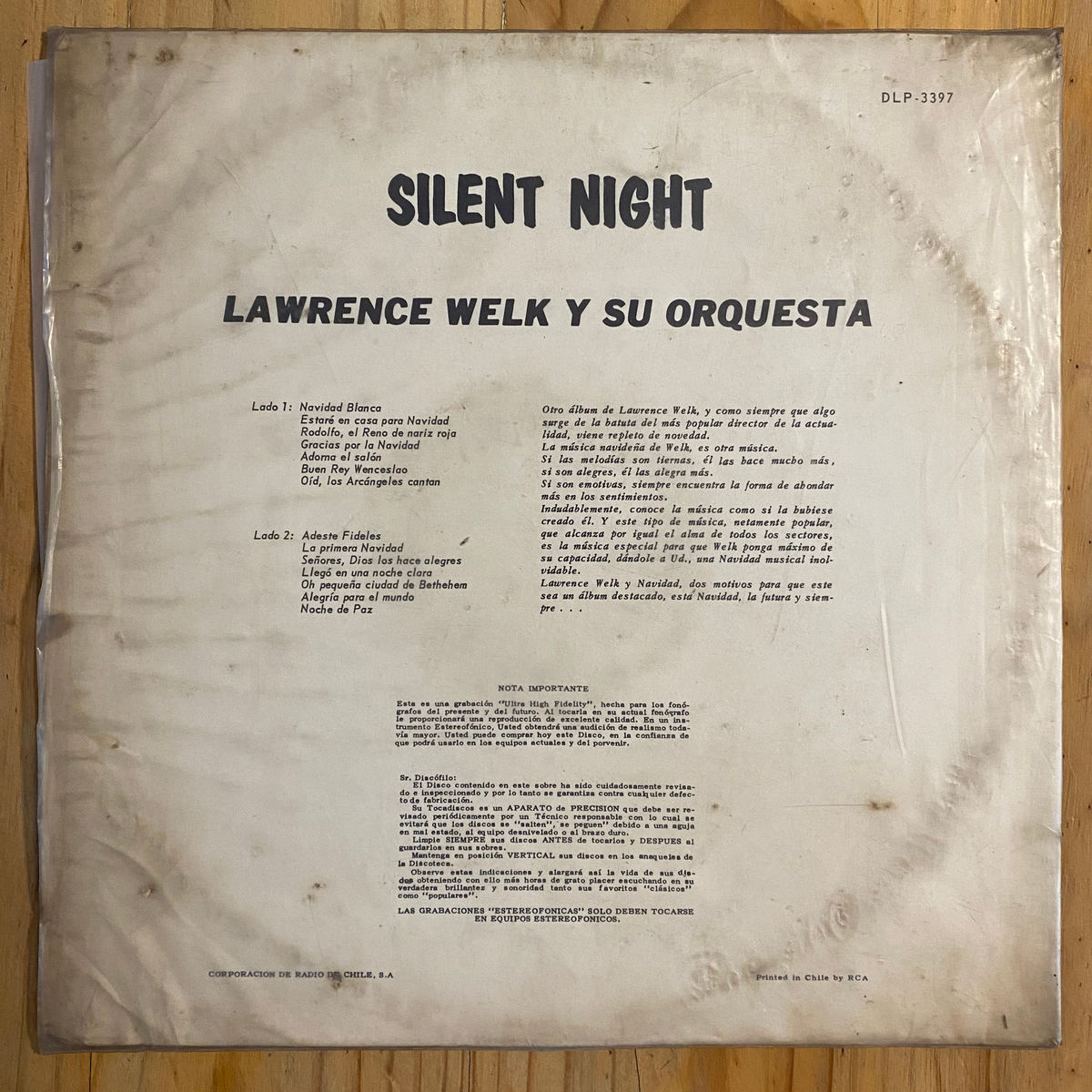 Lawrence Welk<br>Silent Night<br>Dot Records – DLP 3397