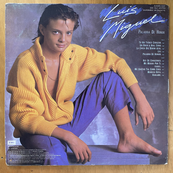 Luis Miguel<br> Palabra De Honor 1985<br> EMI – SLEMN-1227