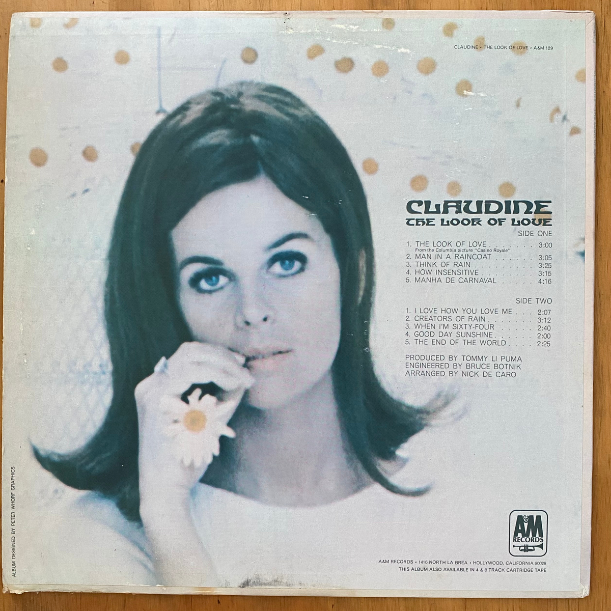 Claudine Longet<br>The Look Of Love 1967<br>A&M Records – SP 4129