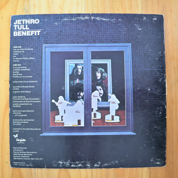 Jethro Tull <br> Benefit 1970 <br> Reprise Records - RS 6400