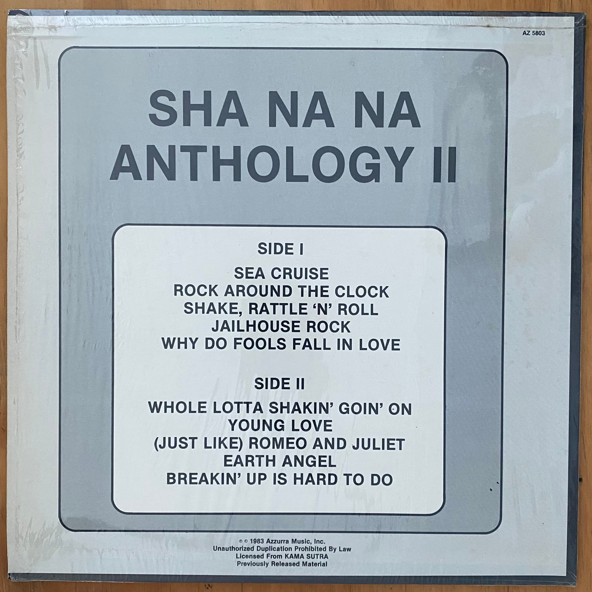 Sha Na Na<br>Anthology II 1983 <br>Azzurra Music – AZ 5803