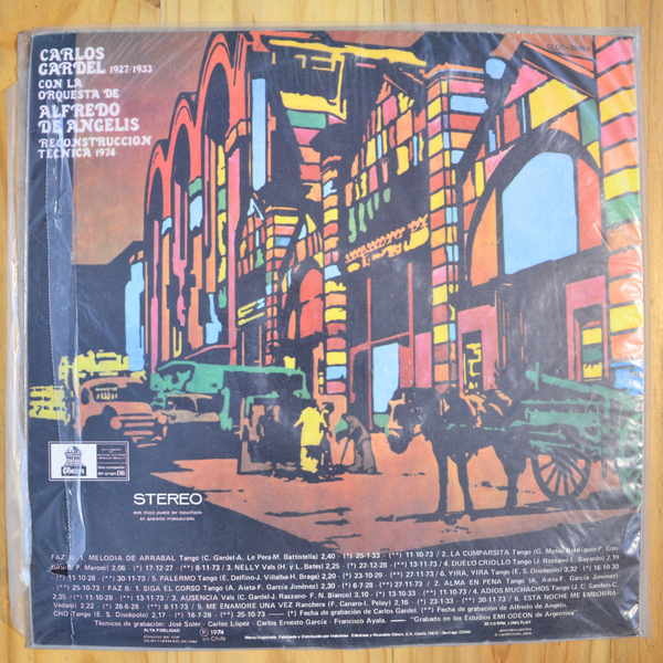 Carlos Gardel Con La Orquesta De Alfredo De Angelis <br> Carlos Gardel Con La Orquesta De Alfredo De Angelis 1974 <br> Odeon – SLDC-36869