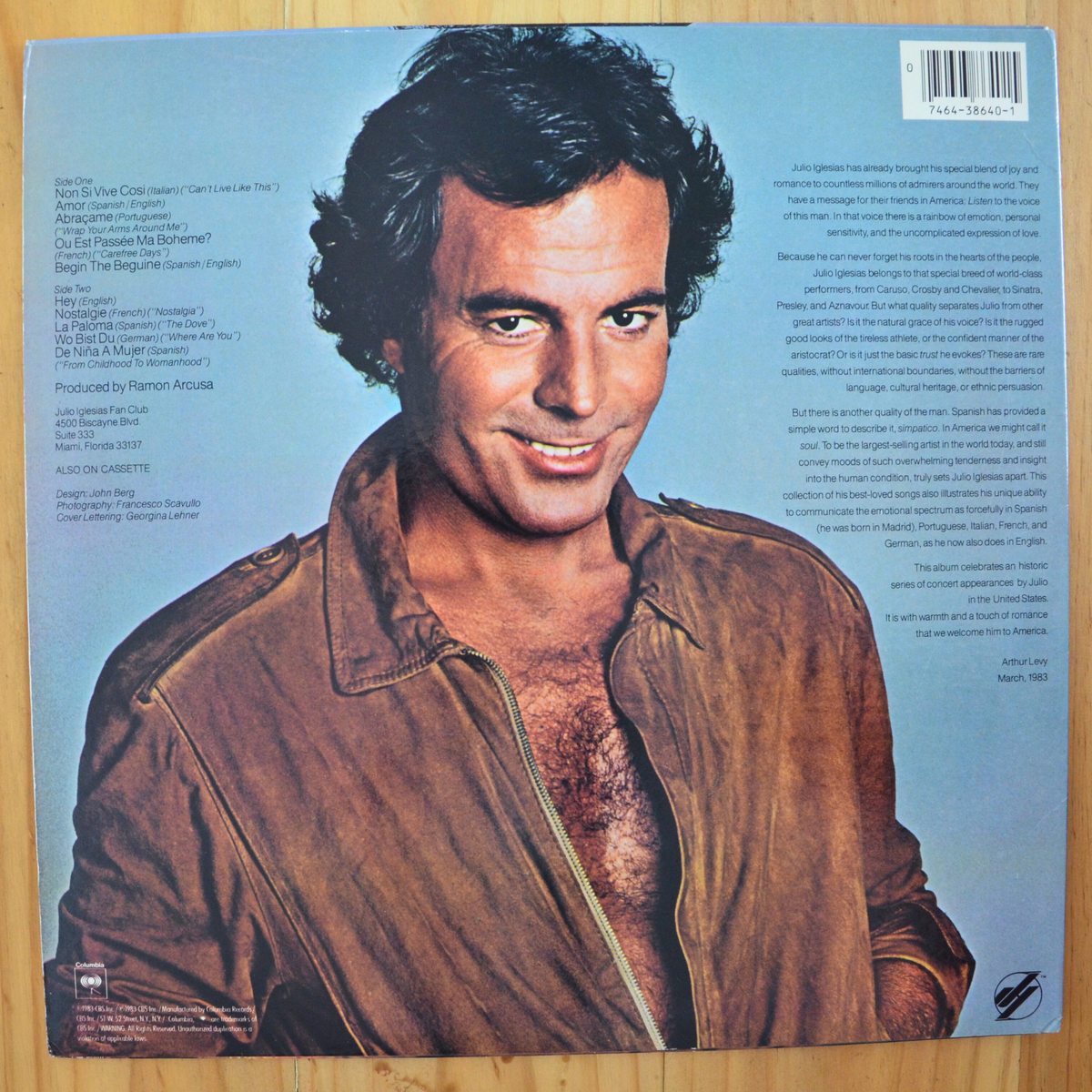 Julio Iglesias <br> Julio 1983 <br> Columbia – FC 38640