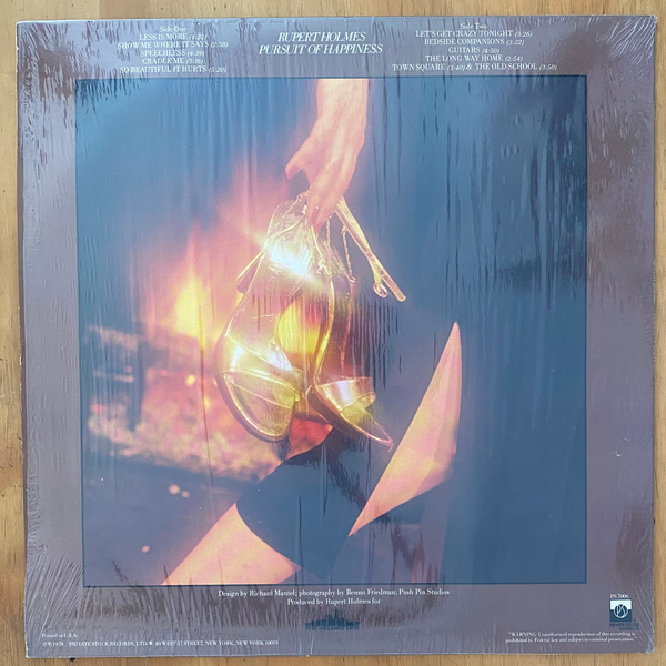 Rupert Holmes<br>Pursuit Of Happiness 1978 <br>Private Stock – PS 7006