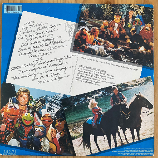 John Denver & The Muppets<br> Rocky Mountain Holiday 1983<br> RCA Victor – AFL-1-4721