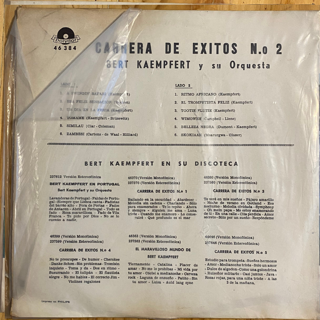 Bert Kaempfert & His Orchestra <br> Carrera De Exitos N.° 2 <br> Polydor – LPHM-46384, Polydor – 46 384